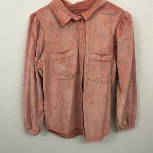 super cute ribbed button down